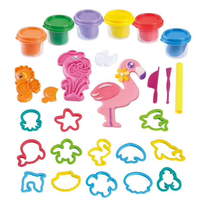 Load image into Gallery viewer, Playgo zeedieren kleiset - 6 kleipotjes