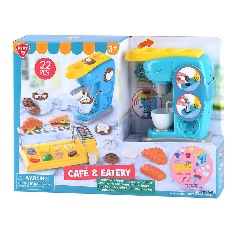 Load image into Gallery viewer, Playgo cafe en lunchroom kleiset - 4 kleipotjes - 22dlg.
