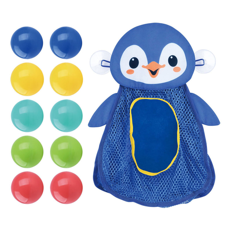 Load image into Gallery viewer, Playgo badspeelgoed opberger pinguin met ballen - 11dlg.
