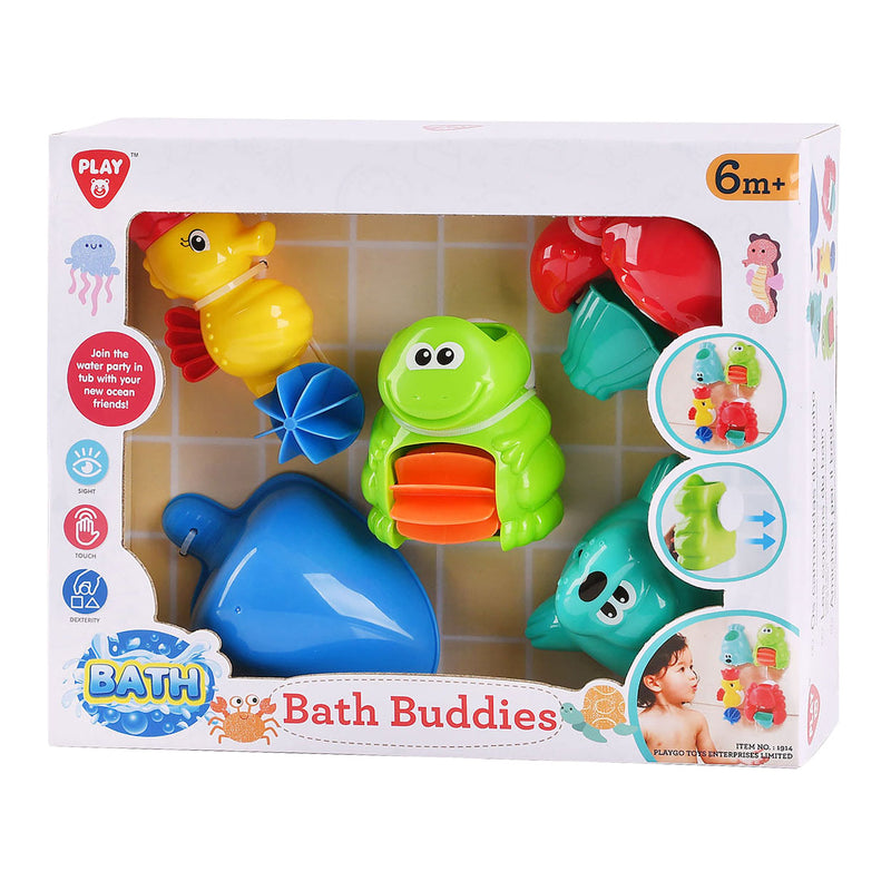 Load image into Gallery viewer, Playgo badspeelgoed zeedieren set voor baby's - kleurrijke badvriendjes.