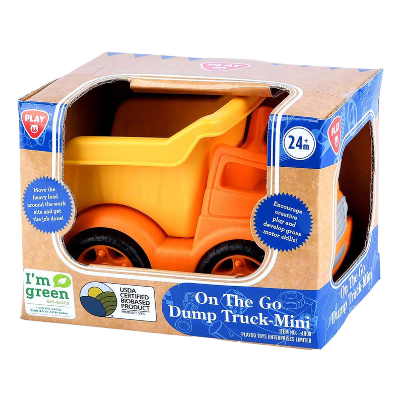 Load image into Gallery viewer, Playgo bio based kiepvrachtwagen oranje - 15cm