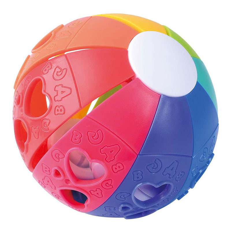 Load image into Gallery viewer, Playgo regenboog dwarrel bal met ratel geluid