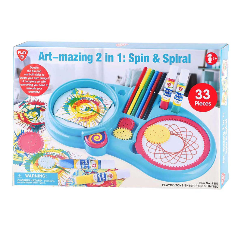 Load image into Gallery viewer, Playgo 2-in-1 spiraal tekenset - 33dlg.