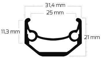 Load image into Gallery viewer, Ryde Velg Andra 40 27.5 650B 584 x 25C aluminium 36 gaats 14G zwart geslepen