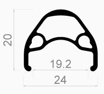 Load image into Gallery viewer, Rodi Velg FW Disc 28 29 622 x 19C aluminium 32 gaats 14G zwart