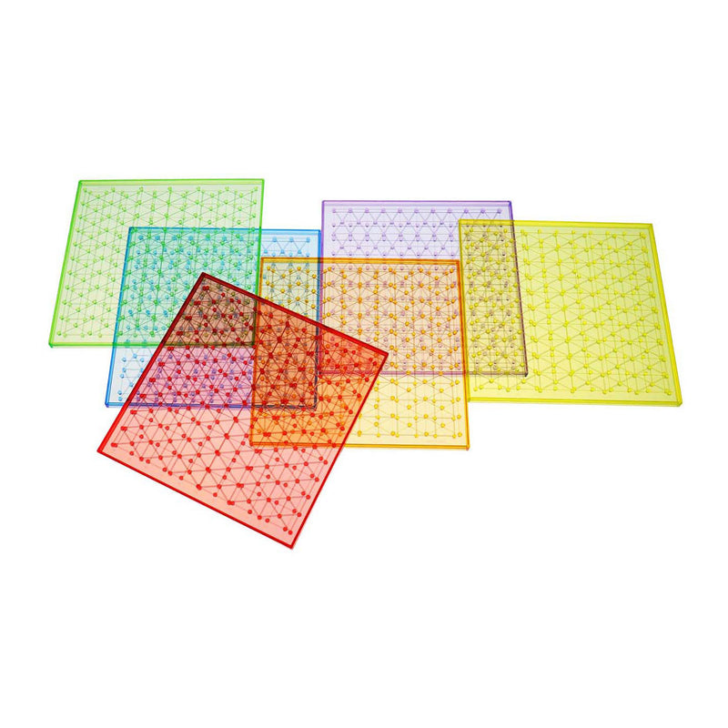 Afbeelding laden in galerijviewer, Transparant geometrisch bord - 6st.