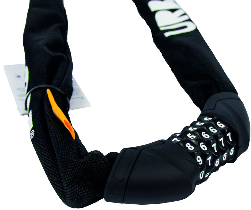 Load image into Gallery viewer, Urbanproof kettingslot met cijfercode 8mm*100cm zwart