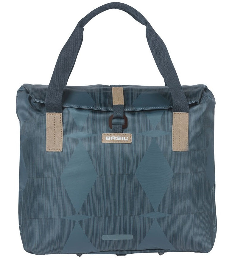 Load image into Gallery viewer, Basil Elegance fietsshopper, Choose Green, unisex, stadfiets, estate blue