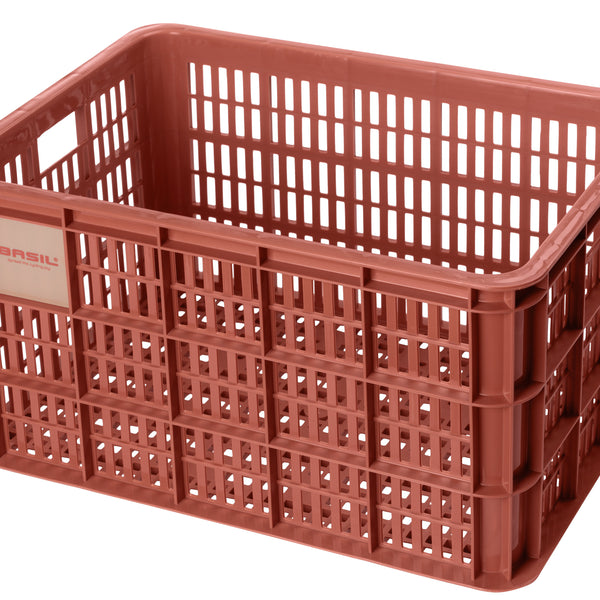 basil bicycle crate l - large - 40 liters - red