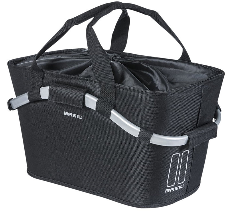 Load image into Gallery viewer, Basil mand achterop mik classic carry all zwart