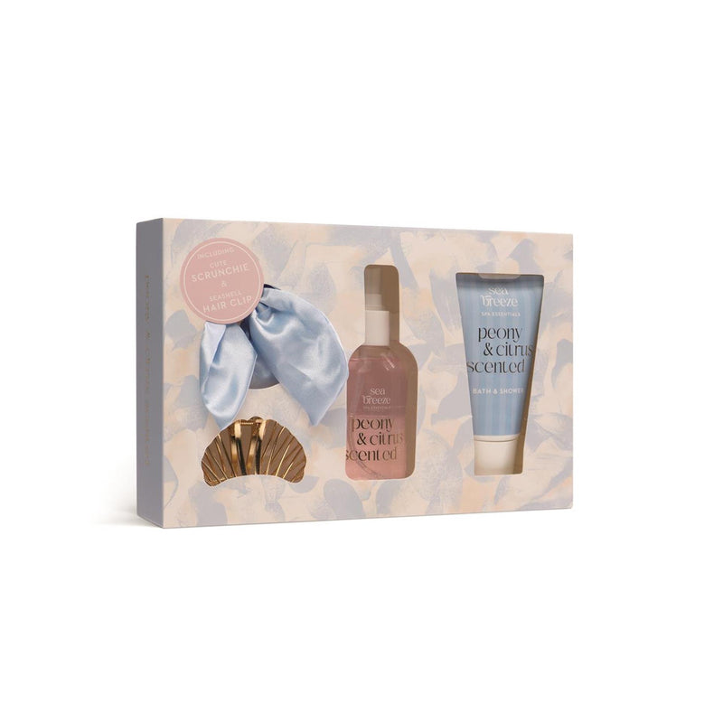 Afbeelding laden in galerijviewer, Source balance bad giftset sea breeze geschenkset met haar accessoires bodymist 100mlbad douche gel 75ml
