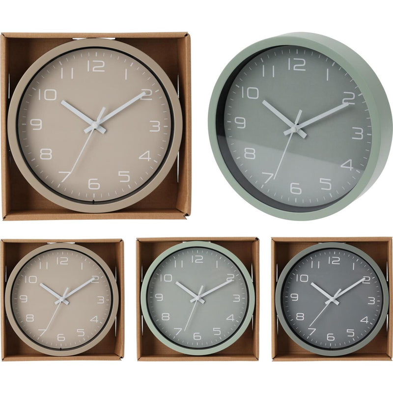 Afbeelding laden in galerijviewer, Home styling wandklok ã˜20cm 3 assorti wandklok ã˜20cm groen grijs of taupe