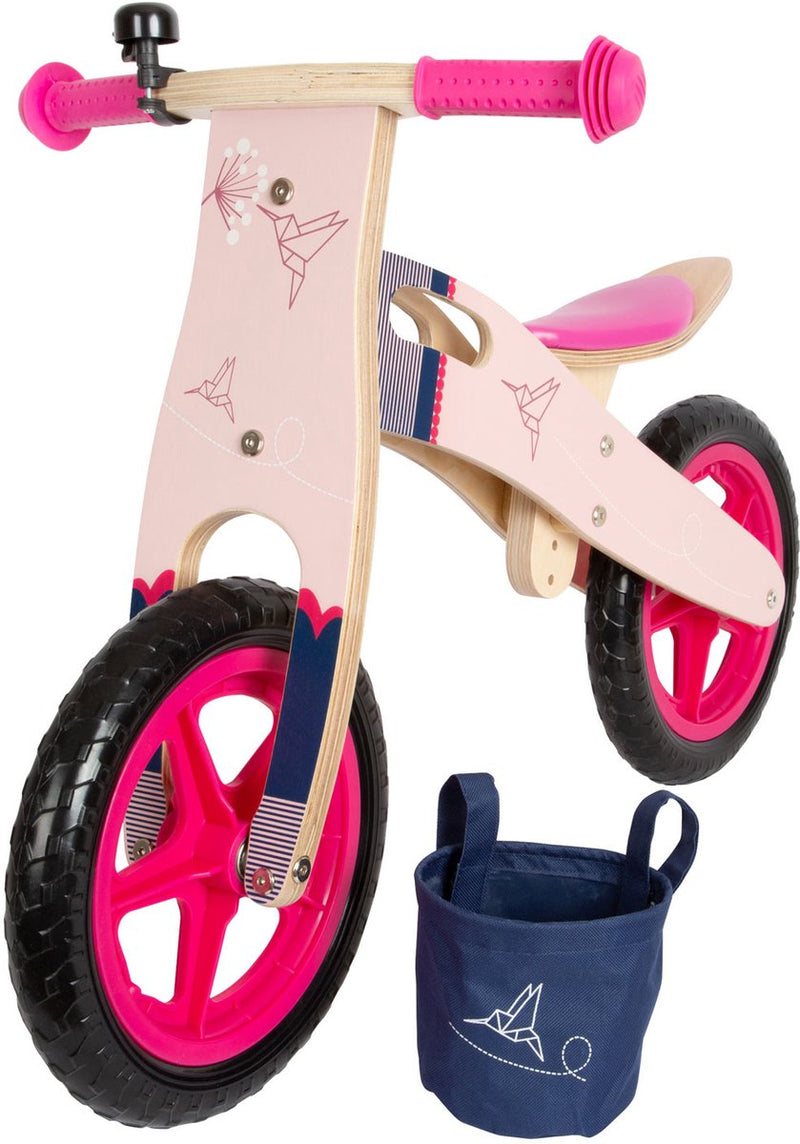 Afbeelding laden in galerijviewer, Small foot - houten loopfiets kolibrie roze