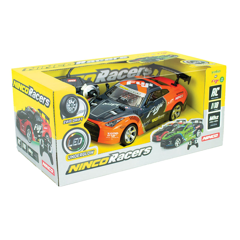 Load image into Gallery viewer, Ninco Ninco RC Fuji Driftauto + Licht 1:18 Oranje Zwart