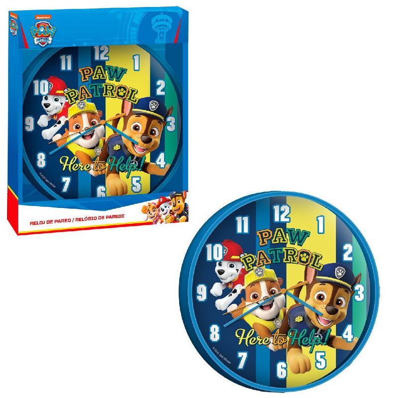 Afbeelding laden in galerijviewer, Paw patrol wandklok 25 cm blauw