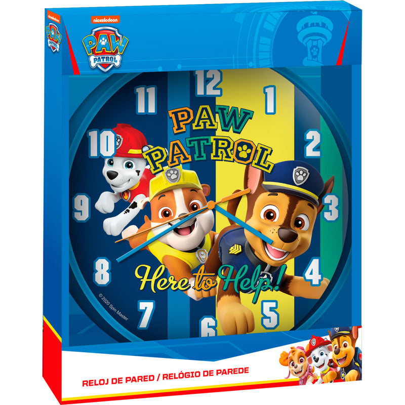 Afbeelding laden in galerijviewer, Paw patrol wandklok 25 cm blauw