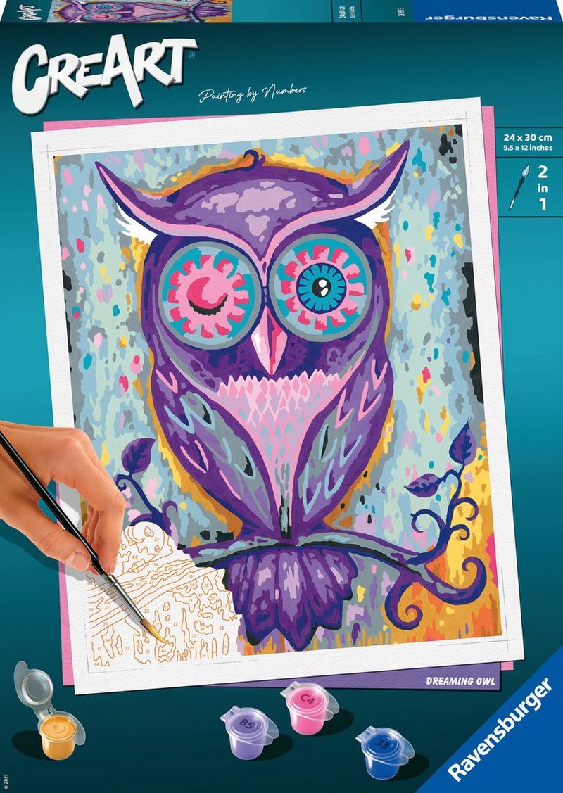 Load image into Gallery viewer, Ravensburger schilderen op nummer ravensburger creart schilderen op nummer - dreaming owl