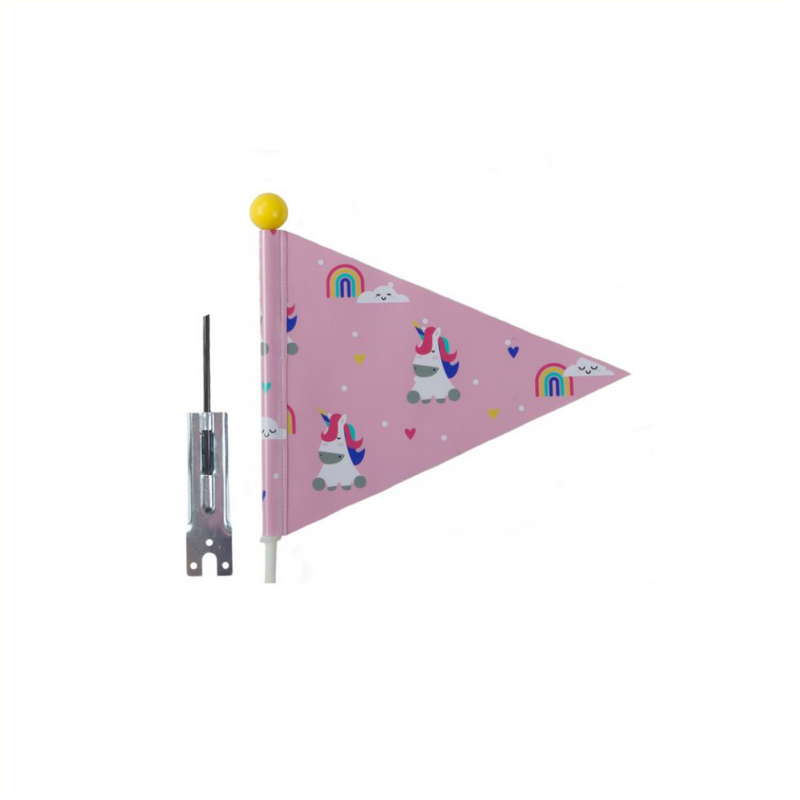 Load image into Gallery viewer, Beveiligingsvlag Pexkids Unicorn Pink met eenhoornprint