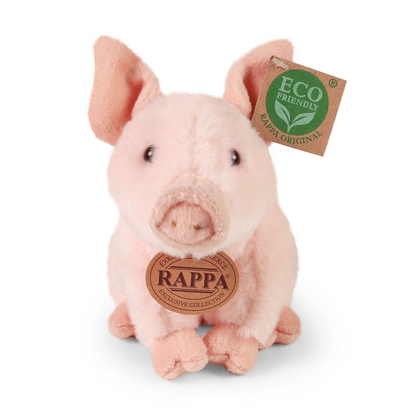 Load image into Gallery viewer, Rappa pluche varken 18 cm eco-vriendelijk knuffeldier roze.