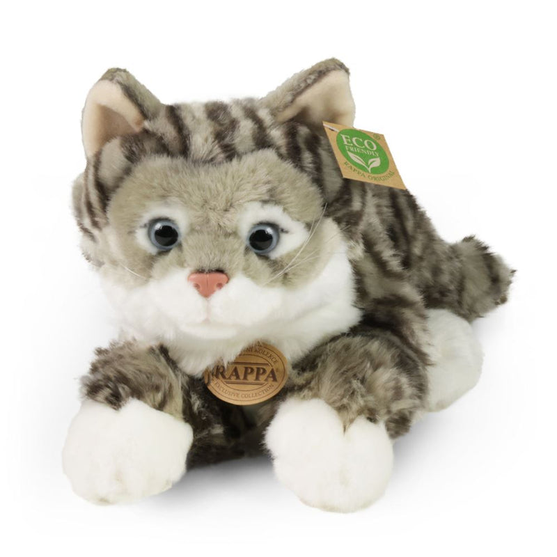 Load image into Gallery viewer, Pluche grijze tabby kat 40 cm eco-vriend