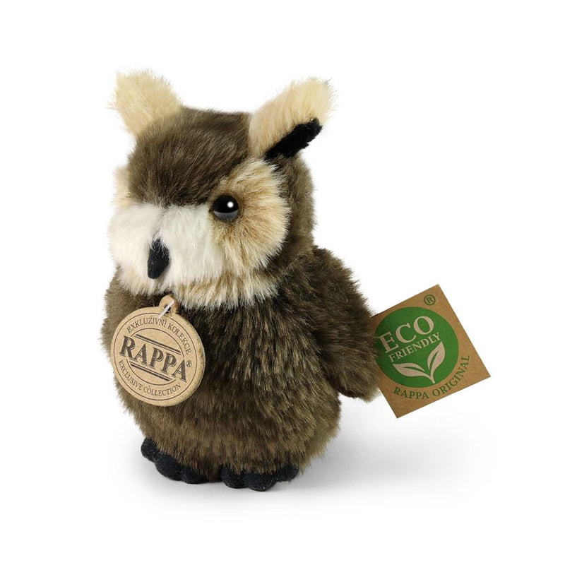 Load image into Gallery viewer, Pluche grote gehoornde uil 13 cm eco-fri