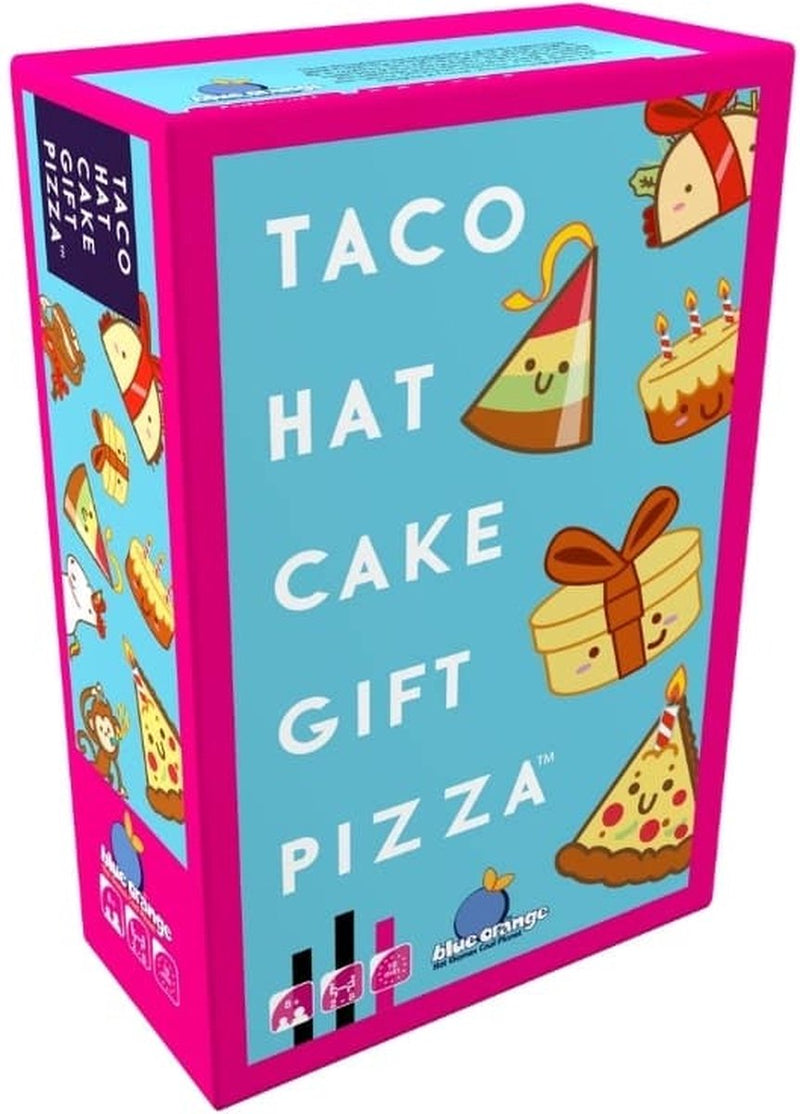 Afbeelding laden in galerijviewer, Geronimo games blue orange kaartspel taco hat cake gift pizza