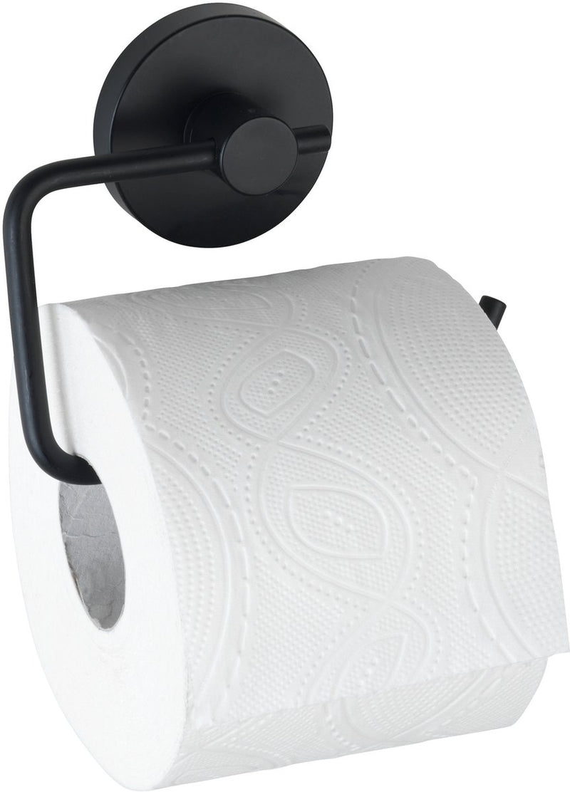 Load image into Gallery viewer, Wenko vacuum-loc toiletrolhouder milazzo mat zwart - wc rolhouder - bevestigen zonder boren