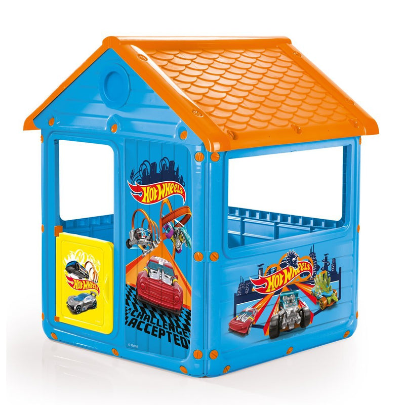 Load image into Gallery viewer, Dolu hot wheels speelhuis 125x100x104 cm blauw oranje