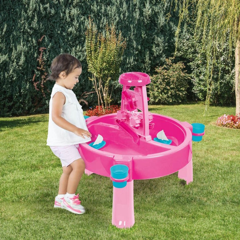 Load image into Gallery viewer, Dolu 2-in-1 watertafel zandtafel met accessoires roze 98x98x77cm
