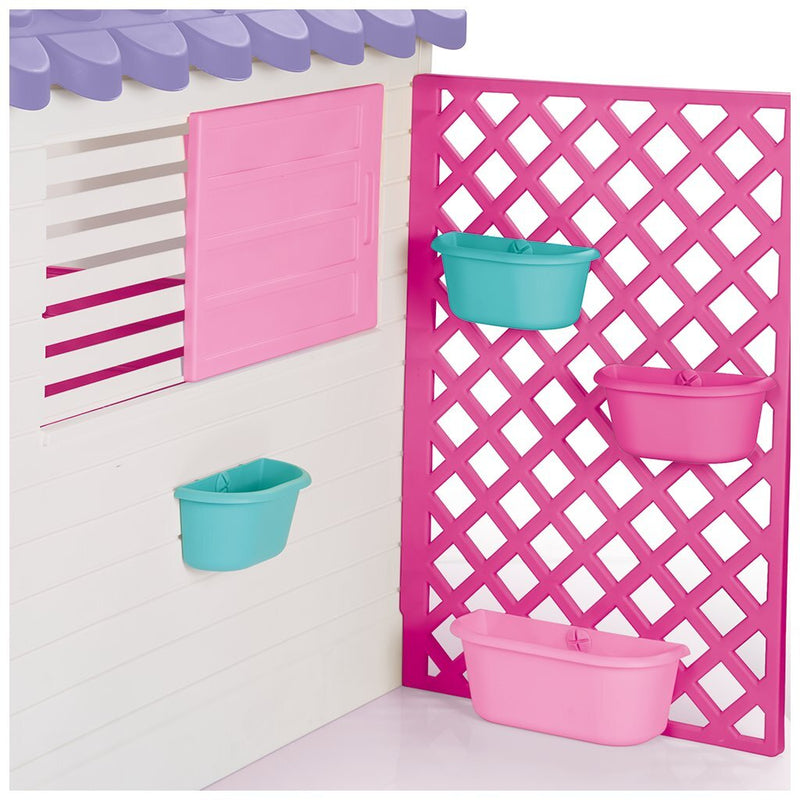 Load image into Gallery viewer, Dolu tuin speelhuis met accessoires roze paars 140x127x107.5 cm