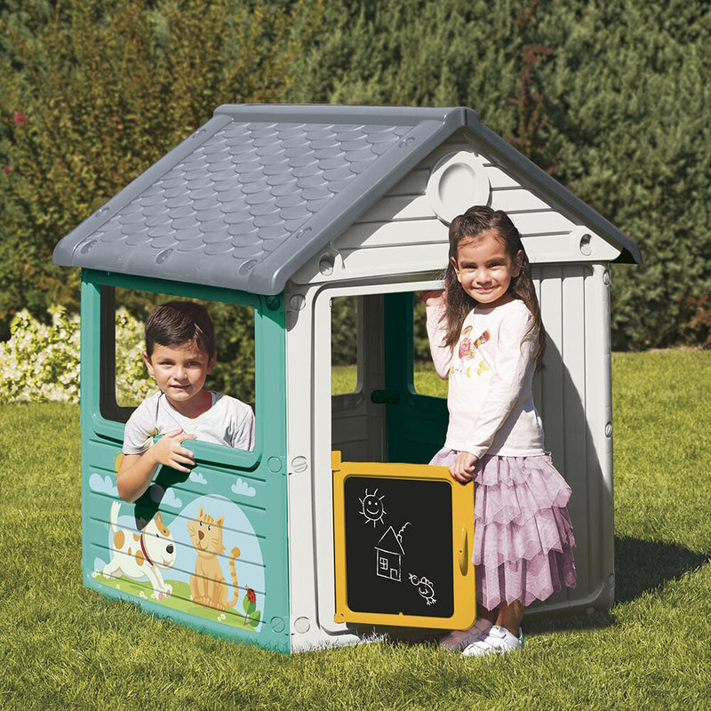 Load image into Gallery viewer, Dolu Dolu 2612 Speelhuis Mijn Eerste Speelhuis Wit Blauw Geel