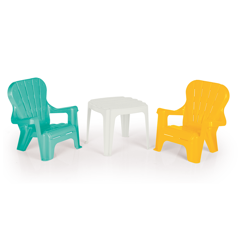 Afbeelding laden in galerijviewer, Dolu tafel met 2 stoelen turquoise geel