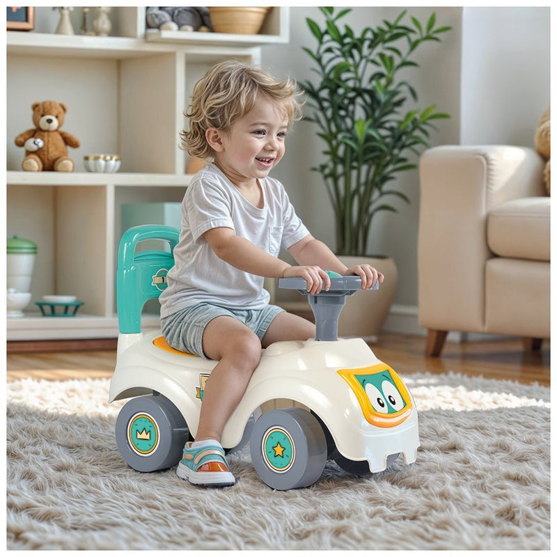 Load image into Gallery viewer, Dolu sit 'n ride turquoise geel loopauto