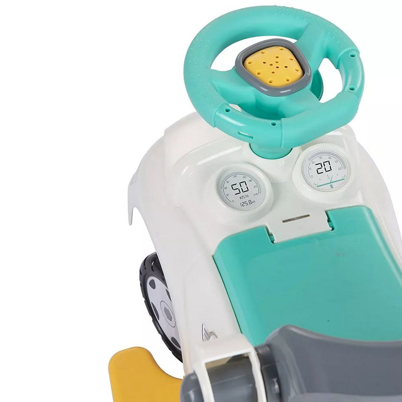 Load image into Gallery viewer, Dolu 3in1 loopauto met handgreep + toeter wit blauw grijs geel