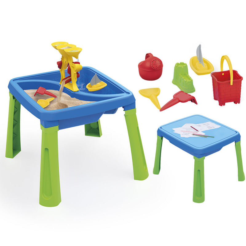 Load image into Gallery viewer, Dolu zand-watertafel + accessoires blauw groen