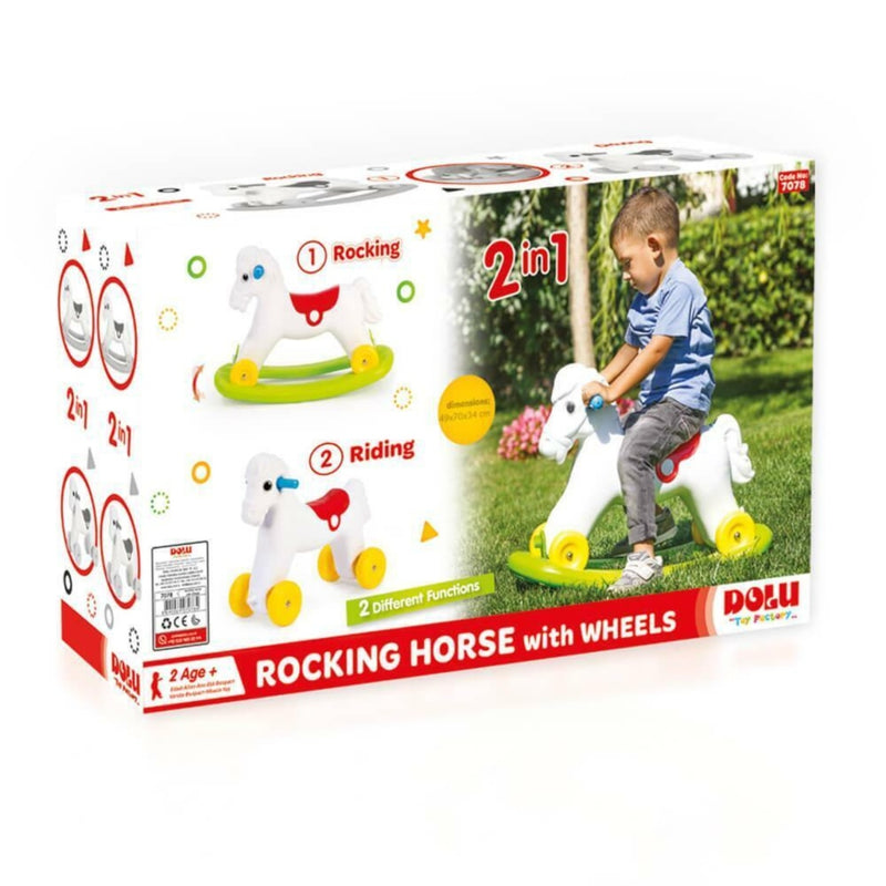 Afbeelding laden in galerijviewer, Dolu hobbelpaard en loopfiguur 2 in 1