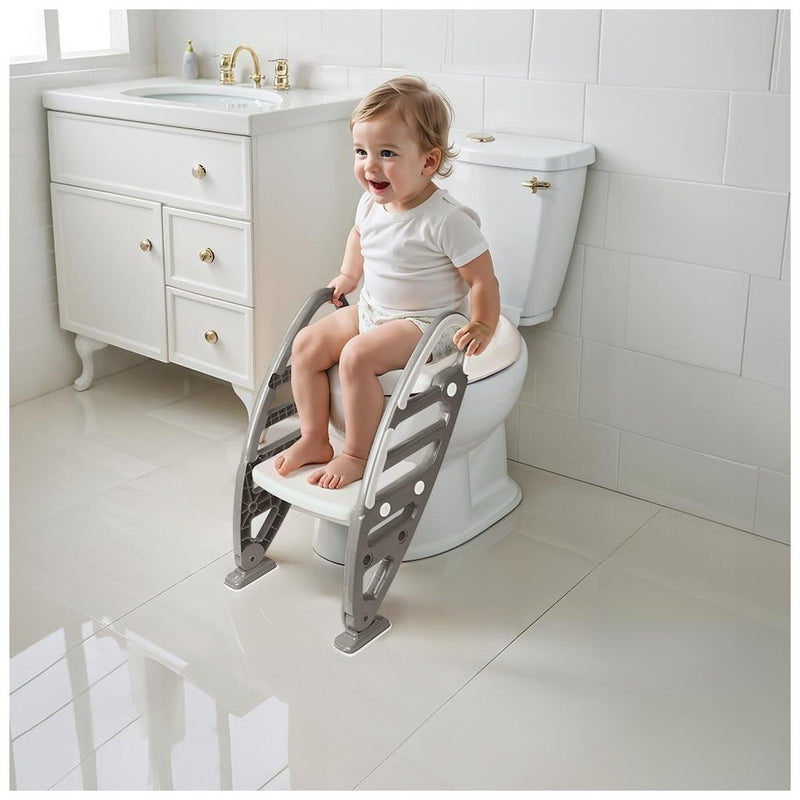 Afbeelding laden in galerijviewer, Dolu nuve antislip toiletladderadapter 61x39x58 cm steengrijs