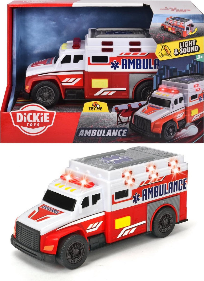 Load image into Gallery viewer, Dickie toys ambulance - 15 cm - licht en geluid - speelgoedvoertuig