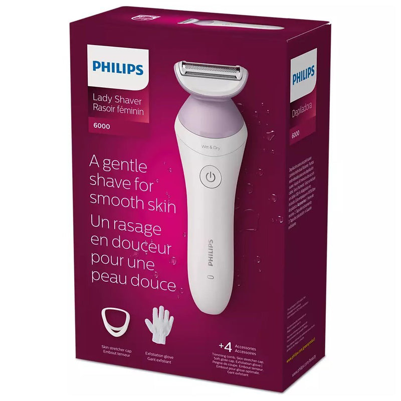 Load image into Gallery viewer, Philips brl136 00 lady shaver series 6000 scheerapparaat wit paars