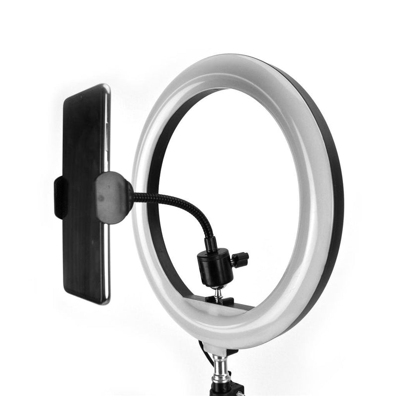 Afbeelding laden in galerijviewer, Basic Selfie Ringlamp 26 Cm Met Statief 210cm
