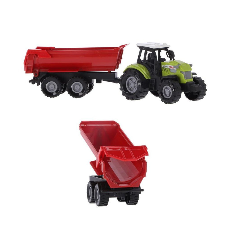 Load image into Gallery viewer, Overige Merken Tractor met Rode Aanhanger + Licht en Geluid