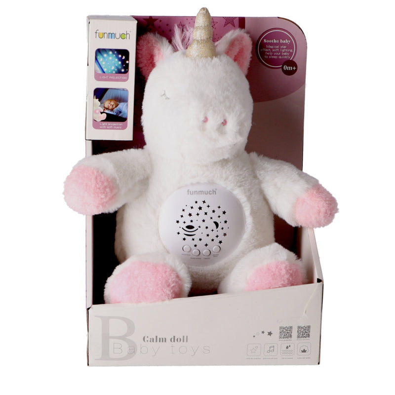 Afbeelding laden in galerijviewer, Overige merken knuffelprojector unicorn + licht en geluid