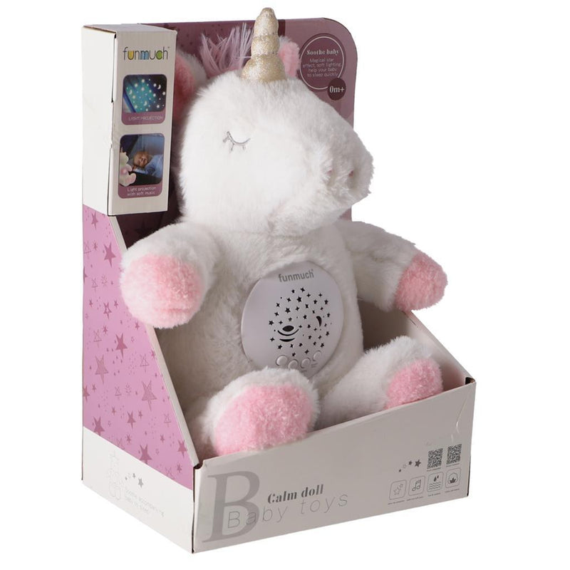 Afbeelding laden in galerijviewer, Overige merken knuffelprojector unicorn + licht en geluid