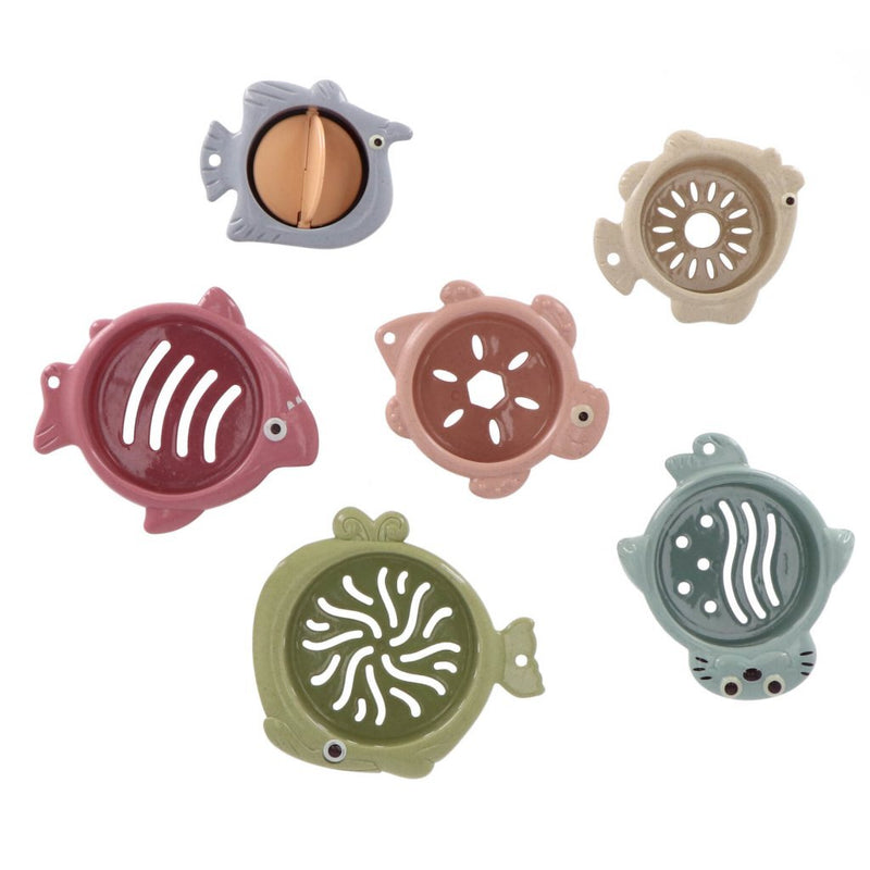 Load image into Gallery viewer, Jipy bioplastic stapel vormen badspeeltjes | 6 stuks