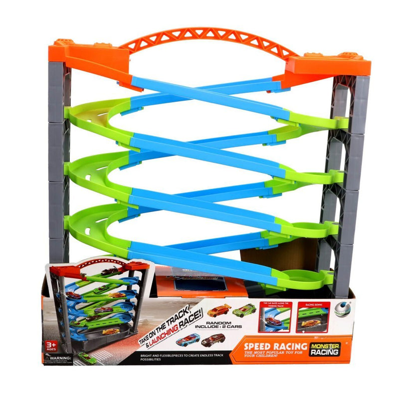 Load image into Gallery viewer, No brand racebaan deluxe met 5 lagen en 2 auto's