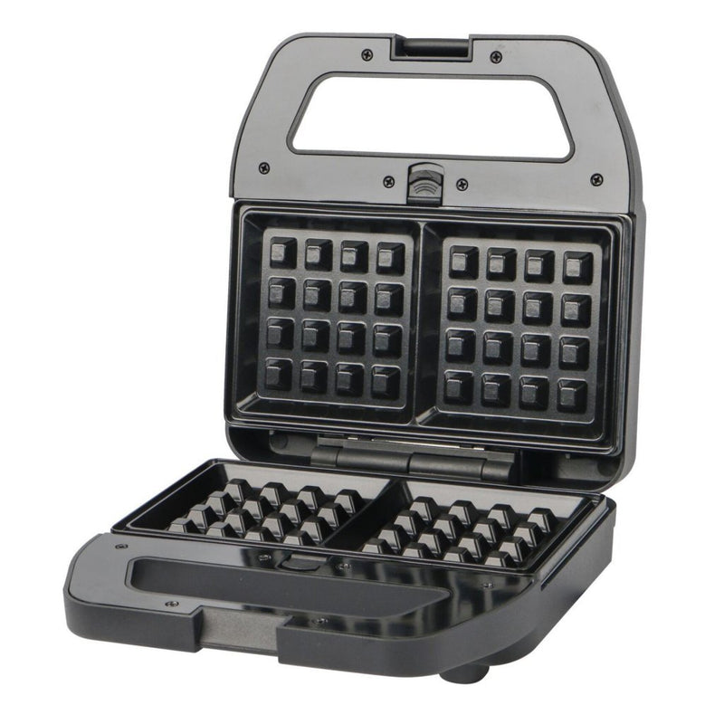 Load image into Gallery viewer, Daily home tosti wafelijzer set zwart