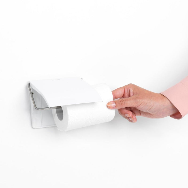 Load image into Gallery viewer, Brabantia renew wc rolhouder - met klep - hangend - zonder boren - white