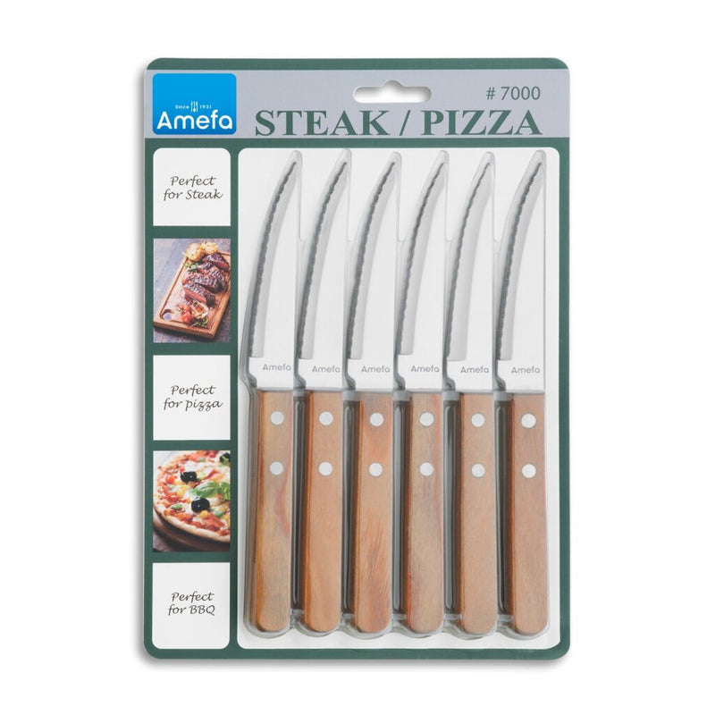 Load image into Gallery viewer, Amefa pizza steak messenset 6-delig