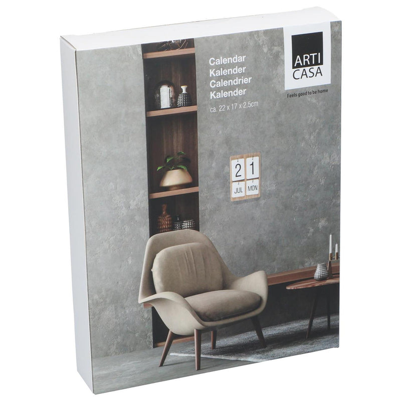 Afbeelding laden in galerijviewer, Wandkalender hout 22x17x2,5cm
