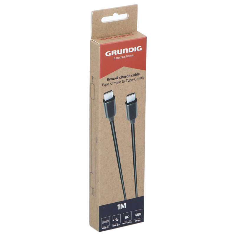 Load image into Gallery viewer, Grundig synchroniseer- en oplaadkabel usb-c naar usb-c 1 meter